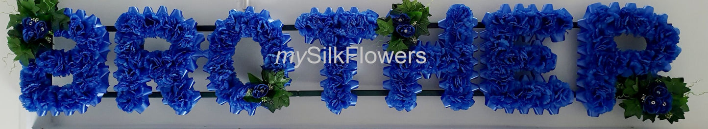 Brother Any 7 Letter Funeral/Memorial Tribute (Blue)