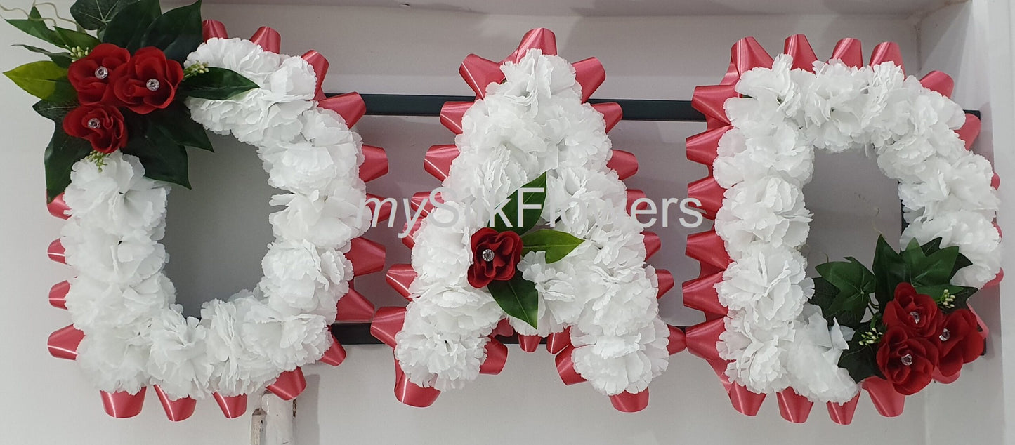 Dad Any 3 Letter Funeral/Memorial Tribute (Red)