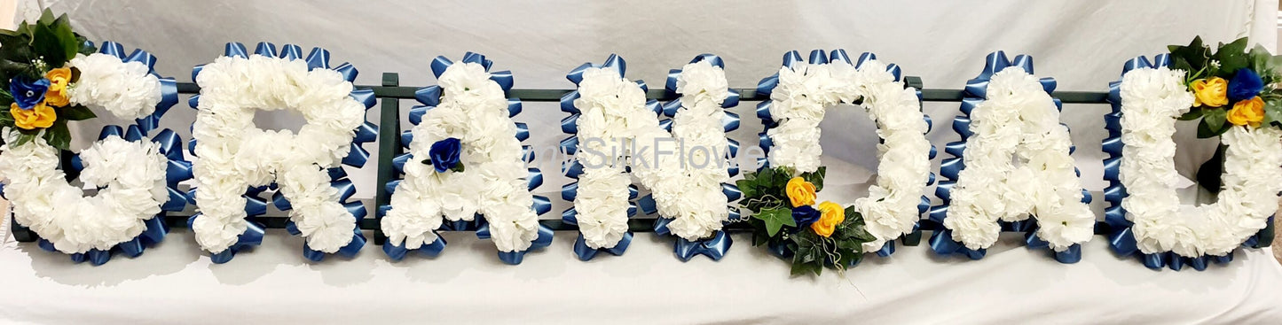 Grandad Any 7 Letter Funeral/Memorial Tribute (Blue)