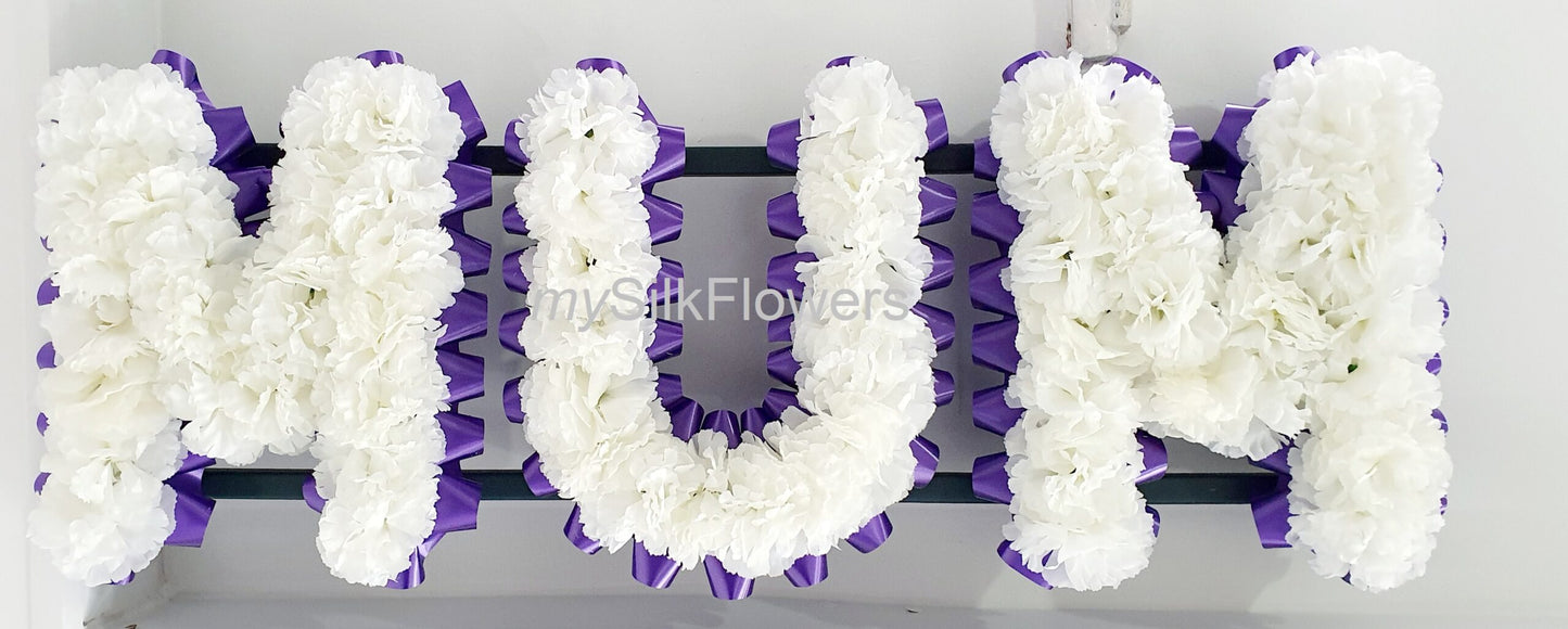 Mumpurple Any 3 Letter Funeral/Memorial Tribute (Plain)