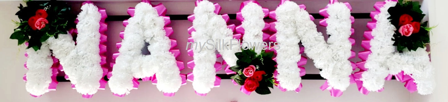 Nanna Any 5 Letter Funeral/Memorial Tribute (Pink)