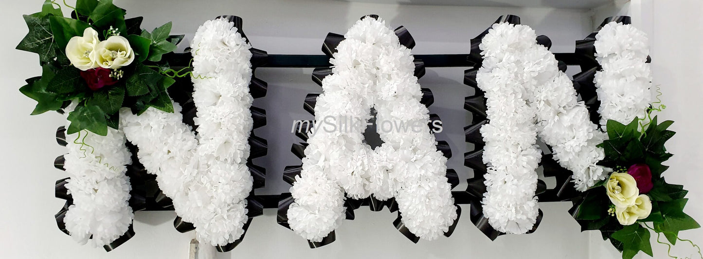 Nan Any 3 Letter Funeral/Memorial Tribute (Black)