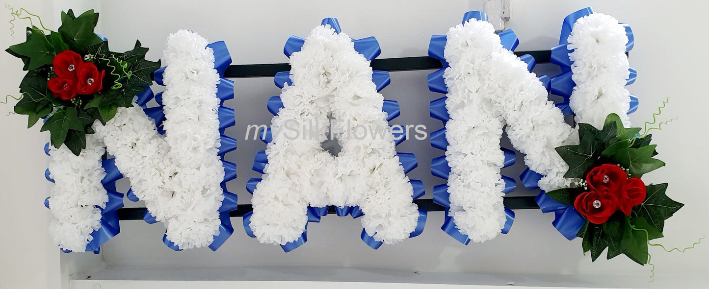 Nanblueribbon Any 3 Letter Funeral/Memorial Tribute