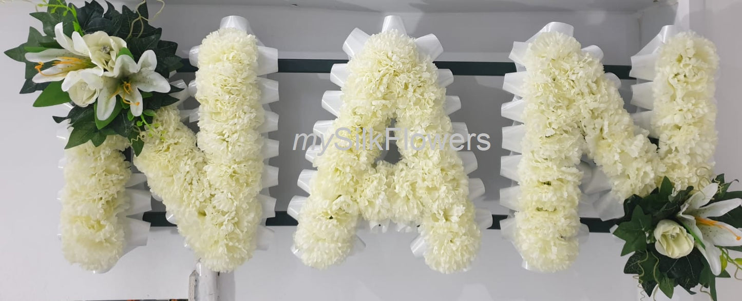 Nanlily Any 3 Letter Funeral/Memorial Tribute