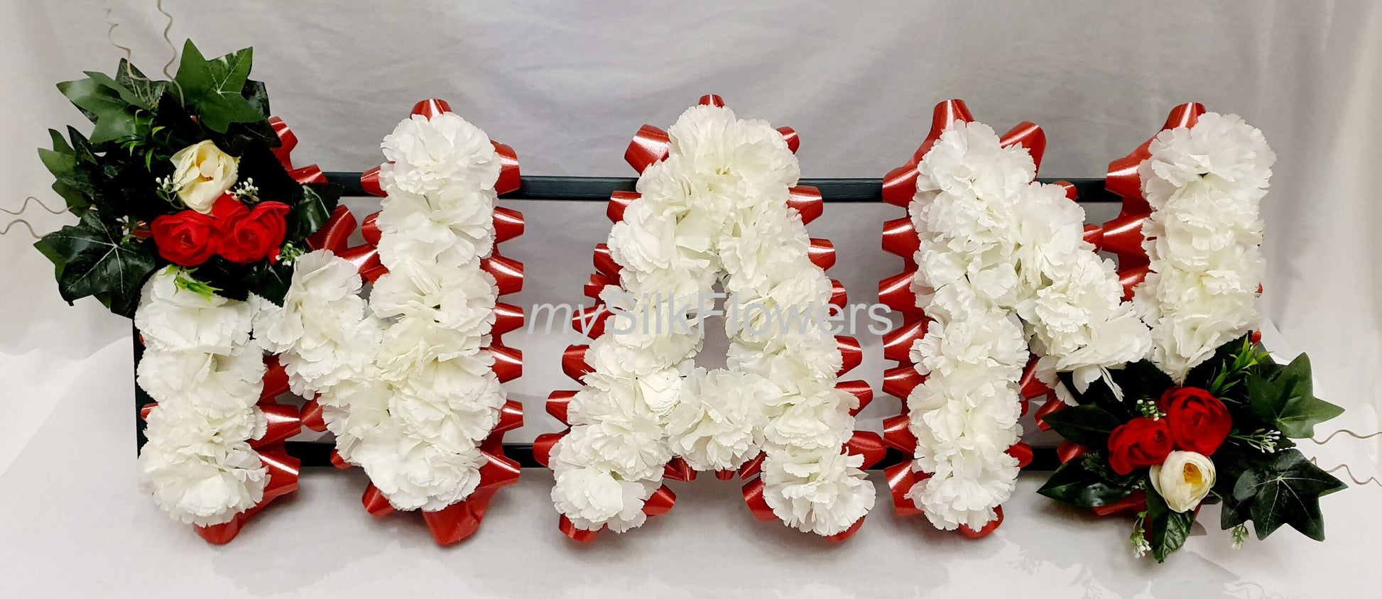 Nan Any 3 Letter Funeral/Memorial Tribute (Red)