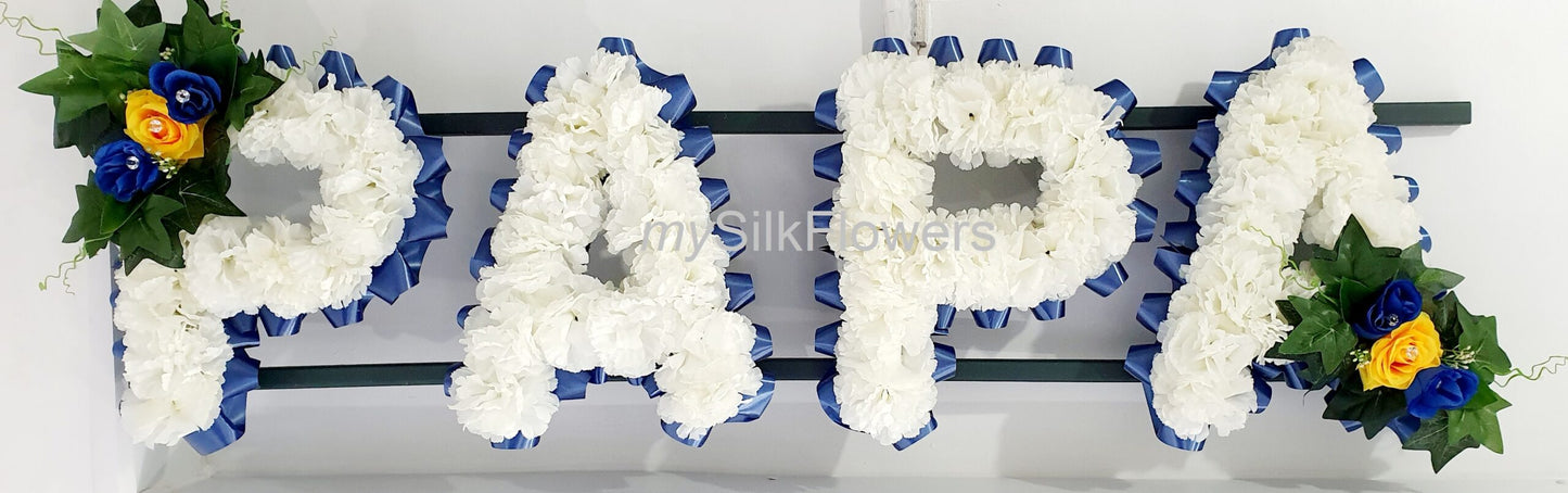 Papa Any 4 Letter Funeral/Memorial Tribute (Blue)