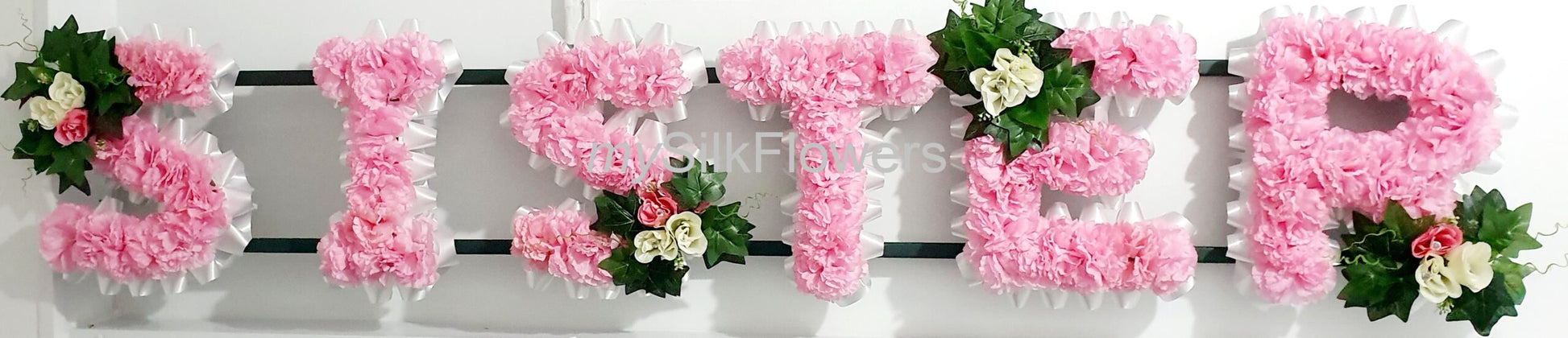 Sister Any 6 Letter Funeral/Memorial Tribute (Pink)