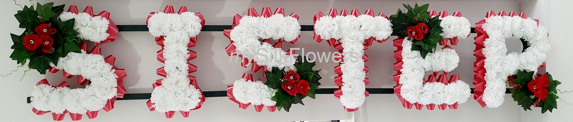 Sister Any 6 Letter Funeral/Memorial Tribute (Red)