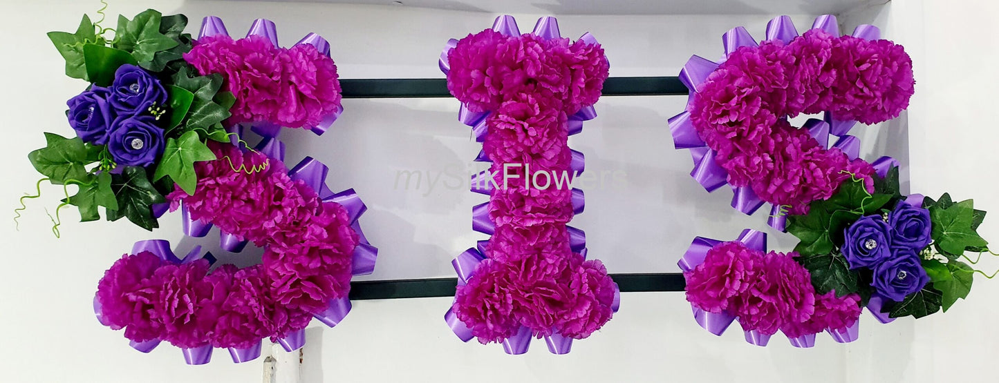 Sis Any 3 Letter Funeral/Memorial Tribute (Purple)