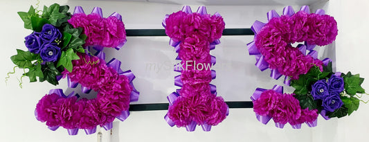 Sis Any 3 Letter Funeral/Memorial Tribute (Purple)
