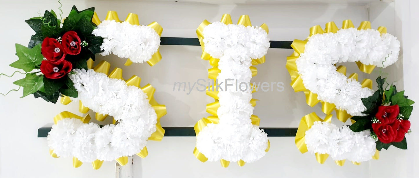 Sis Any 3 Letter Funeral/Memorial Tribute (Yellow)