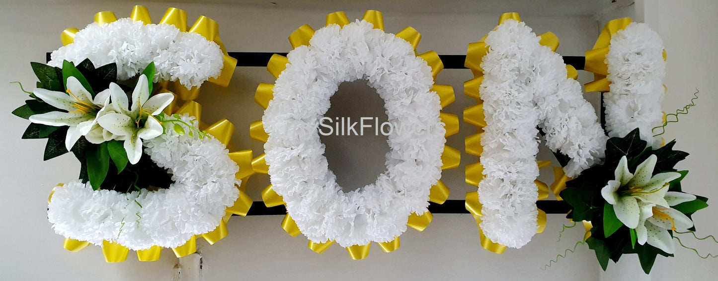 Sonlily Any 3 Letter Funeral/Memorial Tribute