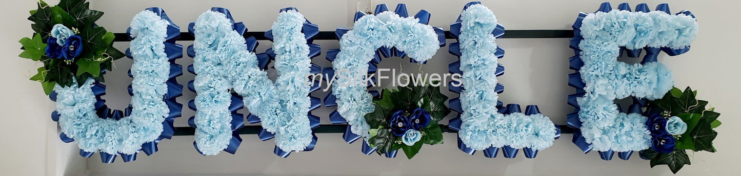 Uncle Any 5 Letter Funeral/Memorial Tribute (Babyblue)
