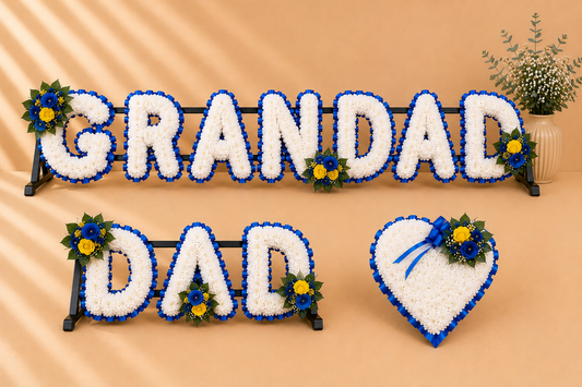 GRANDAD, DAD, Heart Funeral Package